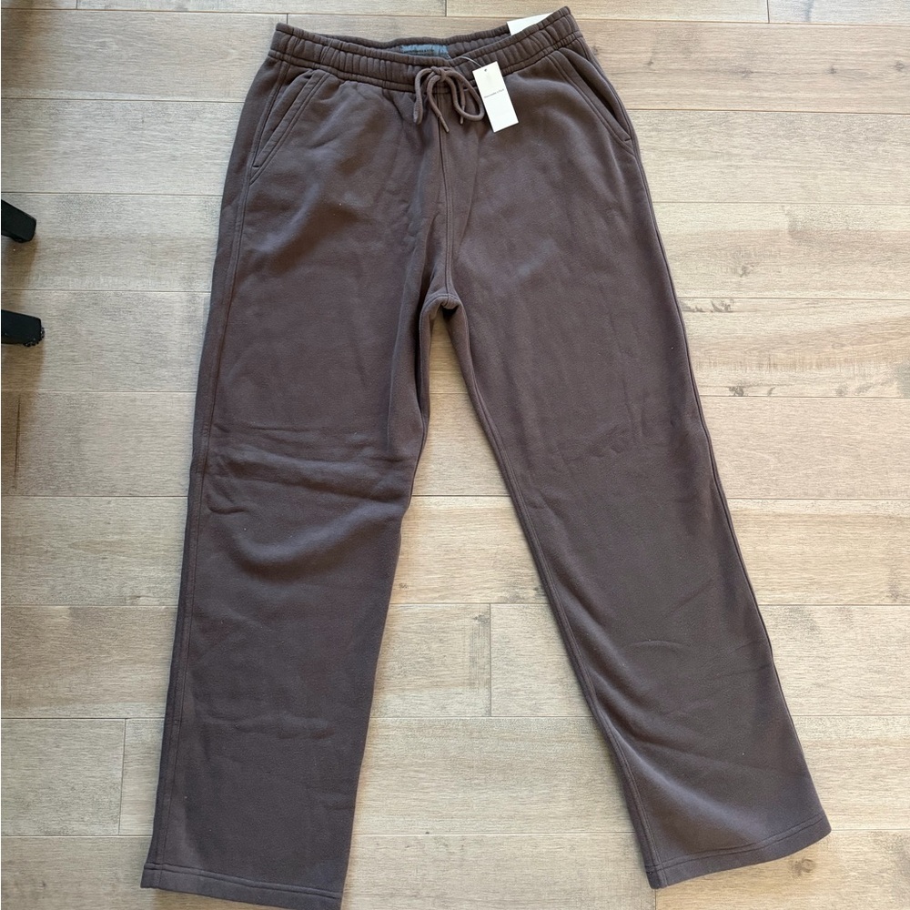Mens Abercrombie & Fitch Brown Baggy Open-Hen Sweatpants